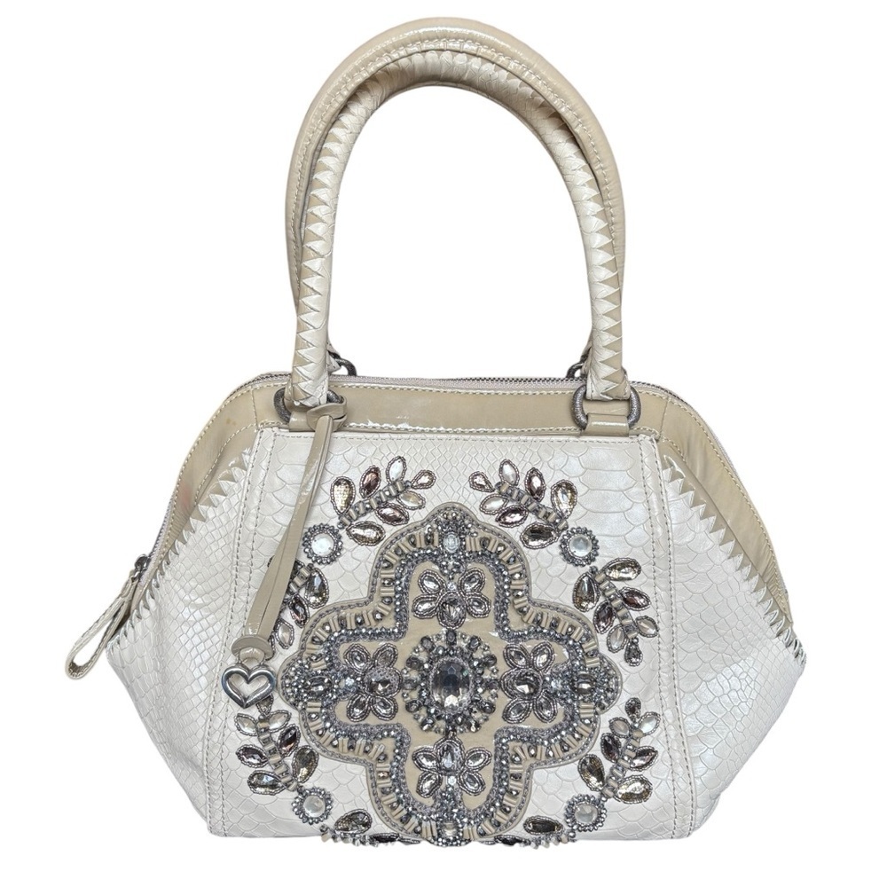 Brighton Masterpiece collection satchel Czarina snake embossed leather